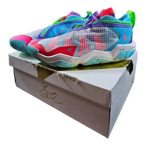 Jordan Why Not .6 White Siren Red Balktic Blue Basketball Shoes Men's Sizes 12 - Picture 2 of 11